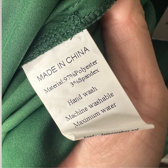 Sarin Mathew’s | Dark Green Satin Effect Wrap MIDI Dress Medium - Picture 4 of 10